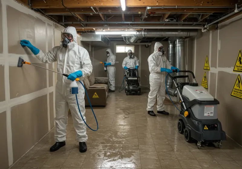 Basement Moisture Removal and Structural Drying process in Tyndall, SD